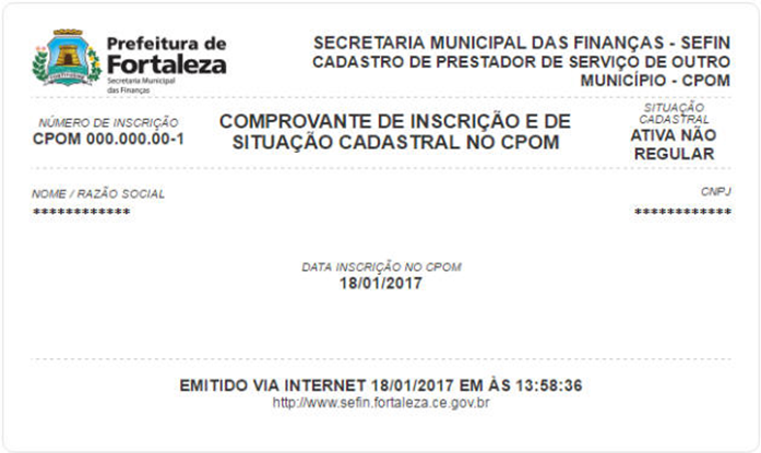 CPOM comprovante